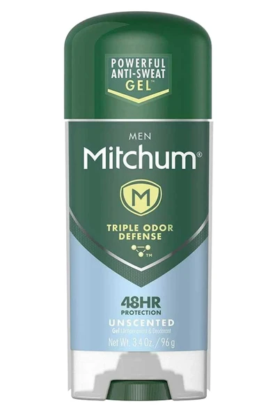 Mitchum Men Unscented Antiperspirant Stick Jel Deodorant 96GR