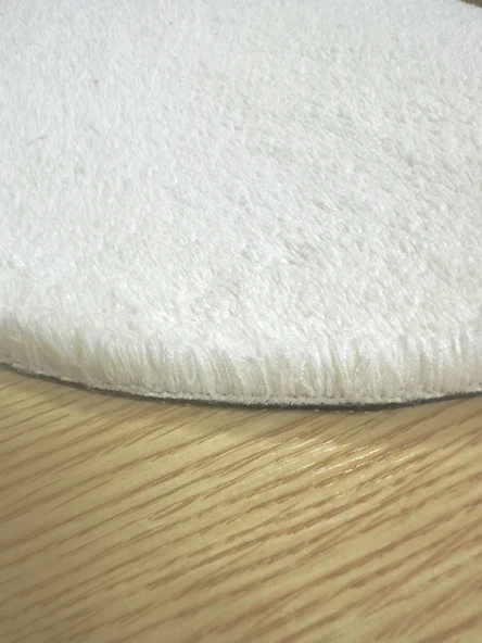 Peluş Ayıcık Halı Kaymaz Tabanlı Yıkanabilir Çocuk & Oyun Odası Halısı Krem - 4