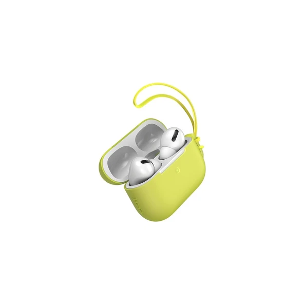 Baseus Lets Go Jelly Lanyard AirPods Pro Silica Gel Koruma Kılıfı WIAPPOD-D0Y Sarı - 5