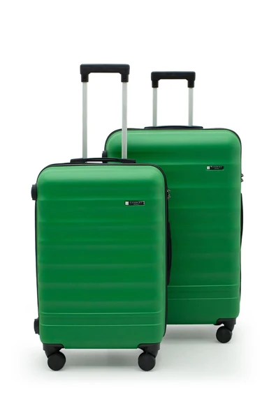 Babil Lüx 2'li Abs Valiz Seti Büyük & Orta - Yeşil