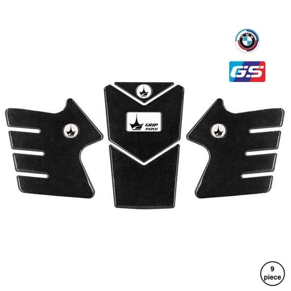BMW GS R1250 ile Uyumlu Kaydırmaz 6D Karbon 9 Parça Tank Pad Seti GC32