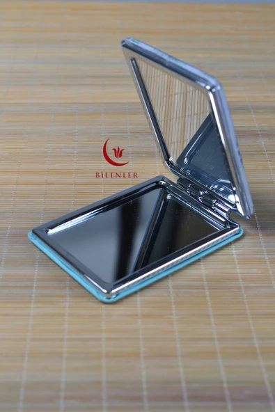 Cep Çanta Aynası, Makyaj Aynası Etnik Desenli Dikdörtgen 7x9 cm Model 2 - 4