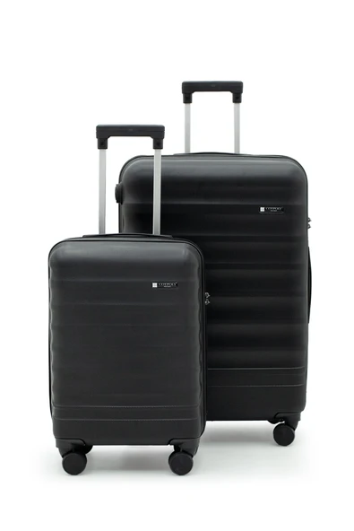 Babil Lüx 2'li Abs Valiz Seti Büyük & Küçük - Siyah