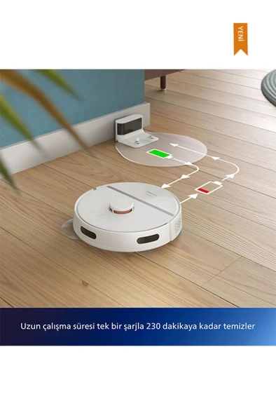 Philips HomeRun 3000 Serisi Aqua XU3000/02 Beyaz Akıllı Robot Süpürge - 7