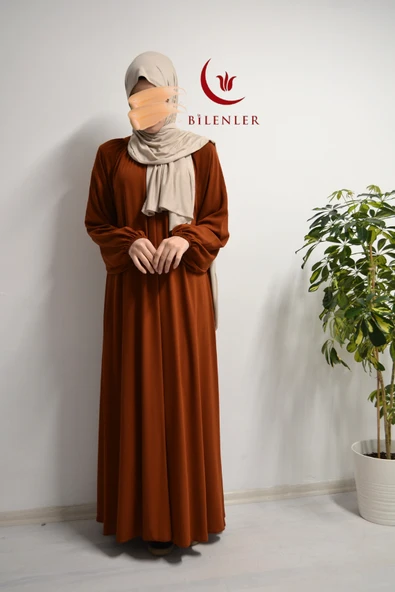 Medine İpeği Elbise Kiremit