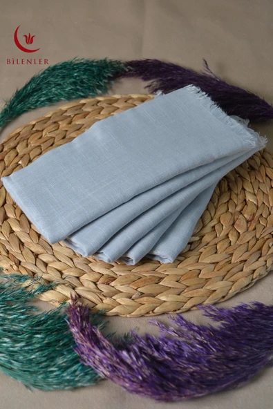 Flamlı Kare Pamuklu Eşarp Gri 5 Adet - Resim 3