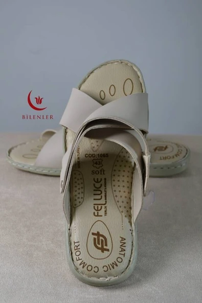 Erkek Çapraz Model Yumuşak Taban Sandalet Bej–Hac Umre ve Günlük Kullanıma Uygun - Resim 6