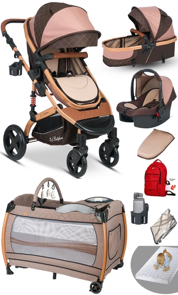 Baby Home Single-to Travel Sistem Bebek Arabası Ve Nanny Oyun Parkı Yatak Beşik - 3