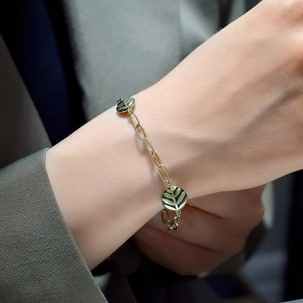 Yeşil Esinti Altın Bileklik