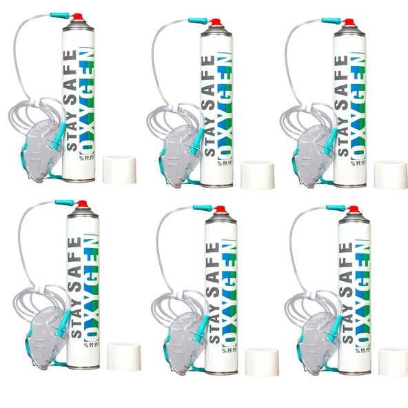 Stay Safe Taşınabilir Medikal Oksijen 6 Adet