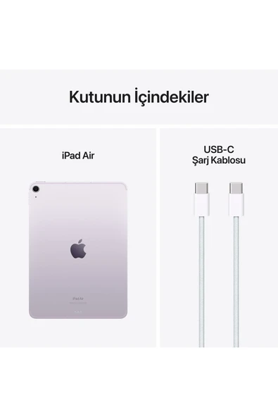 iPad Air 6. Nesil Wi-Fi 128 GB 13" MV2C3TU/A Mor Tablet - 10