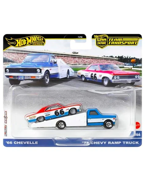Hot Wheels Car Culture Team Transport 66 Chevelle 72 Chevy Ramp Truck HRV40
