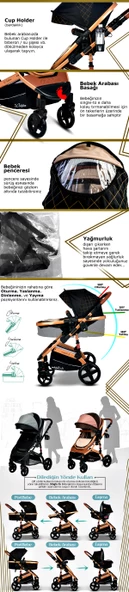 Baby Home Single-to Travel Sistem Bebek Arabası Ve Nanny Oyun Parkı Yatak Beşik - 9