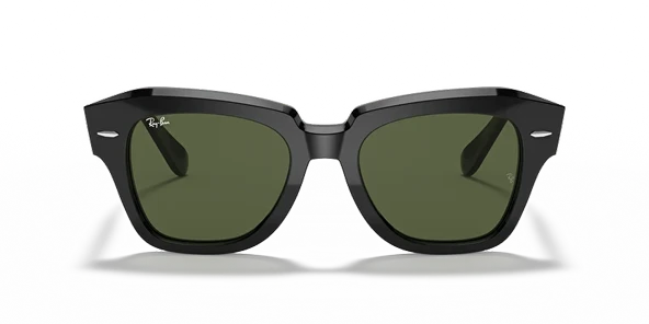 Ray-Ban State Street 2186 901/31 Black-Green Güneş Gözlüğü - 2