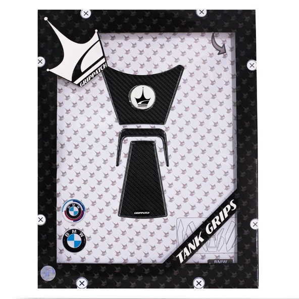 BMW F900 XR 2024 ile Uyumlu Kaydırmaz 6D Karbon 15 Parça Tank Pad Seti GC35 - Resim 4