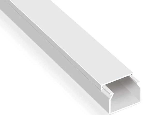 1m Kendinden Yapışkanlı 25x16mm Kablo Kanalı Kolay Montaj Temiz Görünüm PVC Kablo Gizleyici