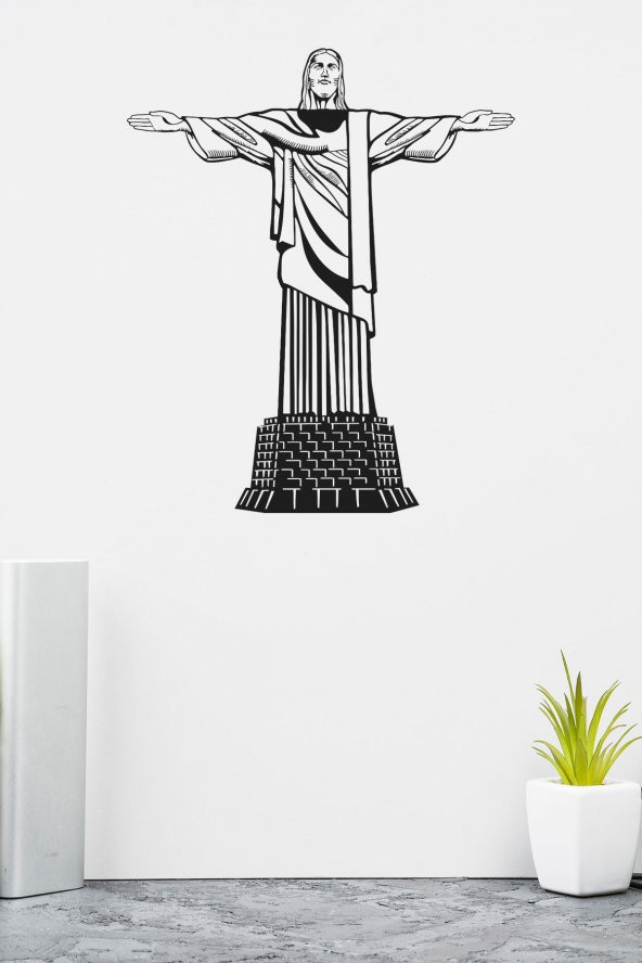 Hz.İsa Lazer Kesim Metal Duvar Tablo 71x84cm - 2