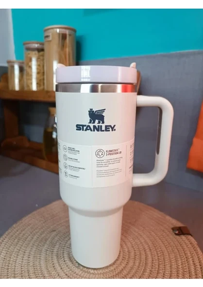 Stanley Quencher Pipetli Termos Bardak 1.18 Lt SİLVER GRİ