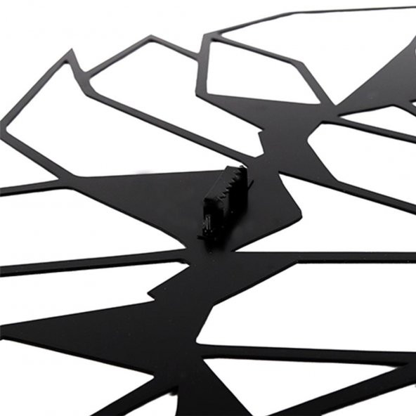 Geometrik Uluyan Kurt Lazer Kesim Metal Duvar Tablo 57x92cm - 3
