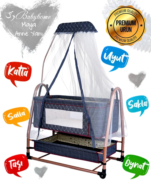 Baby Home Single-to Travel Sistem Bebek Arabası Ve Maya Anne Yanı Bebek Sepeti Beşik - 11