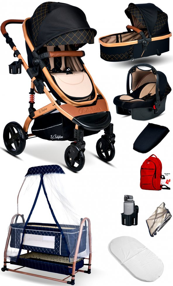 Baby Home Single-to Travel Sistem Bebek Arabası Ve Maya Anne Yanı Bebek Sepeti Beşik