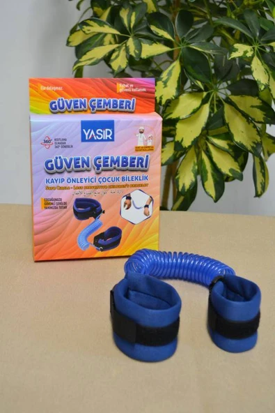 Hac Umre Kayıp Önleyici Güven Çemberi Mavi - Çocuk Güvenlik Bilekliği