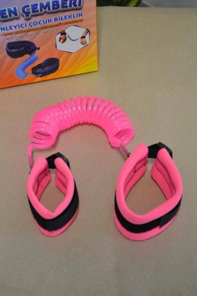 Hac Umre Kayıp Önleyici Güven Çemberi Pembe - Çocuk Güvenlik Bilekliği - Resim 3