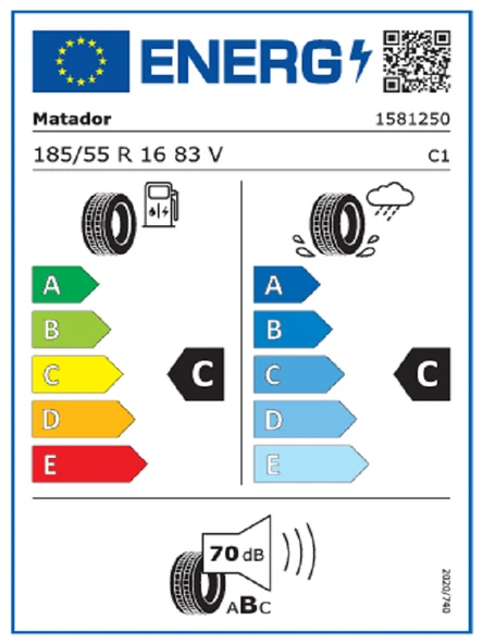 Matador 185/55R16 83V Hectorra 5 Oto Yaz Lastiği (Üretim Yılı: 2025) - Resim 2