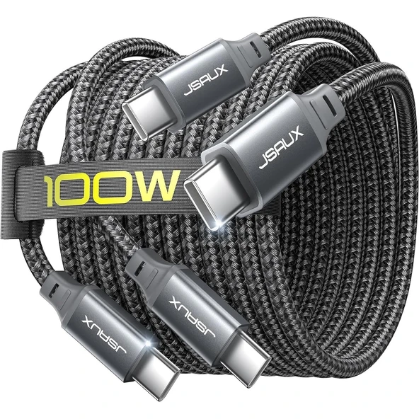 Jsaux 100W Süper Hızlı Usb C - Usb C Kablosu Type-C Hızlı Şarj Kablosu CC005012G