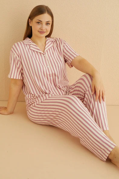 Mihra 50501-607 Kadın Büyük Beden Pijama Takımı