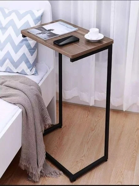 KUZELA  Metal Ayaklı Ahşap Laptop Sehpası. - 2