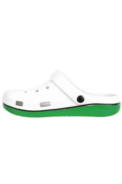 Gezer Erkek Sandalet Terlik Eva 12471 Yeşil/Beyaz - Resim 2