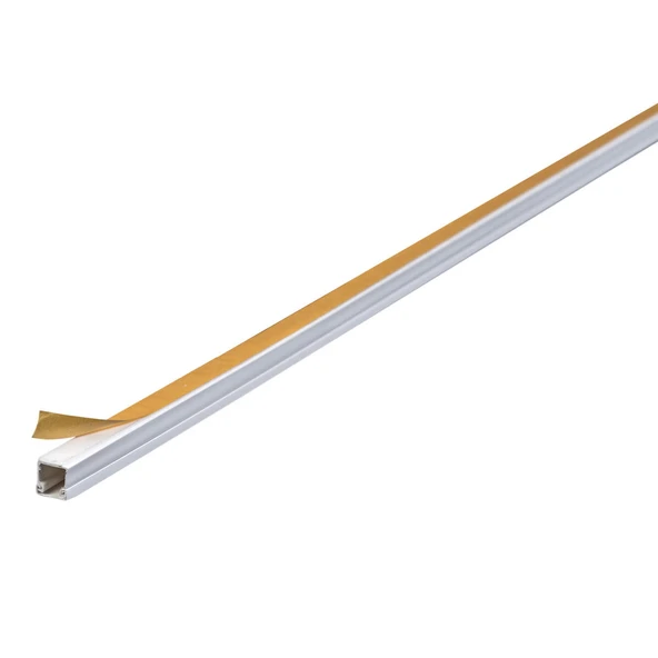 1m Kendinden Yapışkanlı 12x12mm Kablo Kanalı Kolay Montaj Temiz Görünüm PVC Kablo Gizleyici