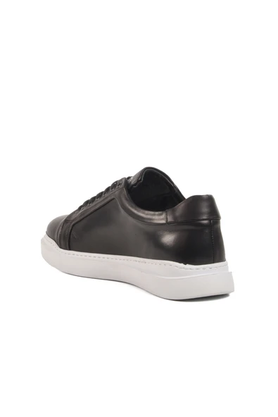 Ayakmod Siyah Beyaz Hakiki Deri Erkek Sneaker Premium 2040 M - 4
