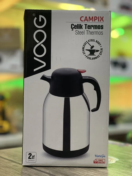 VOOG CAMPIX Çift Katlı 2 Lt Çelik Termos Inox