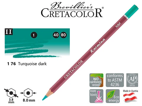 Cretacolor Karmina Kuru Boya Kalemi Turquoise Dark ürün görseli 1