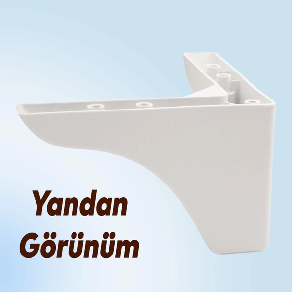 Bellona Rose Berjer Mobilya Kanepe Sehpa Puf Koltuk Ayağı 9.5 Cm Beyaz Baza Ayakları (4 ADET) - 4