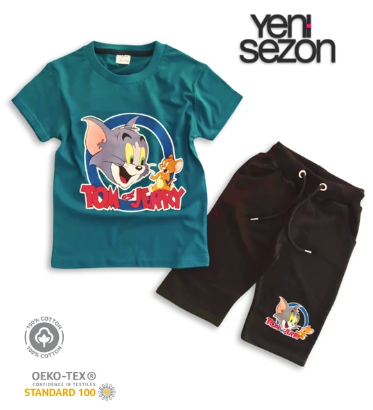 Triliya Pamuklu Unisex Çocuk Kapri Takımı (Cepli & Kordonlu, 3-12 Yaş) TRL-30