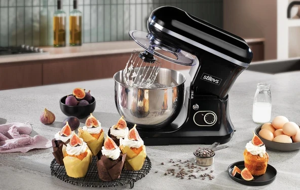 Stilevs Maxi Chef 2000 Standlı Mikser 5 Litre 1500 Watt - Siyah - 3