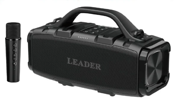 LEADER LP330 IPX5 Bluetooth SD USB AUX FM Radyo Kablosuz Mikrofon TAŞINABİLİR TOPLANTI AMFİSİ
