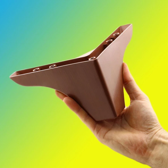 Rose Lüks Mobilya Kanepe Tv Ünitesi Koltuk Ayağı 9.5 Cm Ahşap Desenli Baza Ayakları (4 ADET) - 3