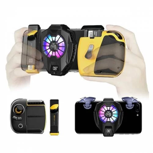 Polham RGB Led Işıklı Telefon Isı Göstergeli Telefon Soğutucu Fanı, Ultra Sessiz Soğutucu - 5