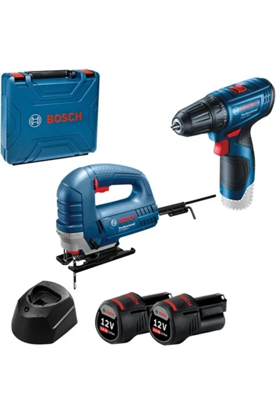 Bosch Professional GST 8000 E + GSR 120-LI Set (2 x 2.0 Ah; GAL 1210 CV), Setli Ürün