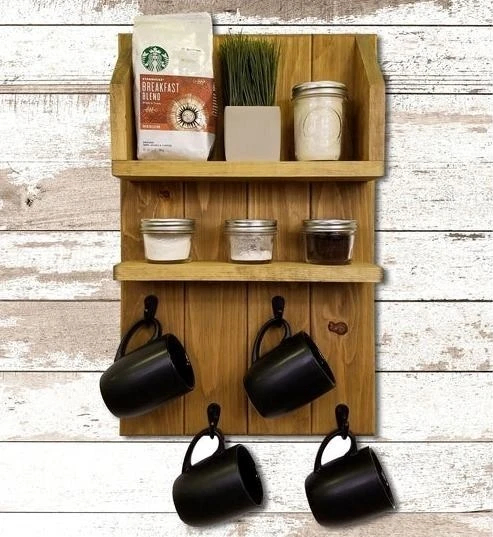 KUZELA  Ahşap Duvar Terek ve Kupalık - 2