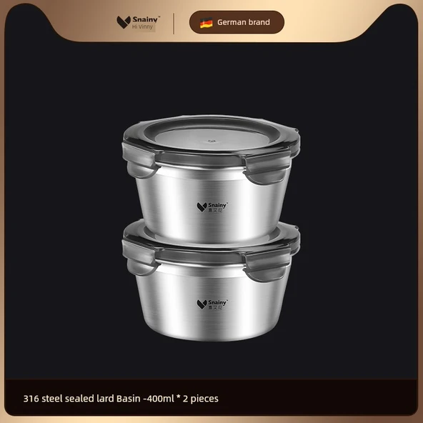 Kapaklı 316 Paslanmaz Çelik Yağdanlık - 400ml (2'li Paket)
