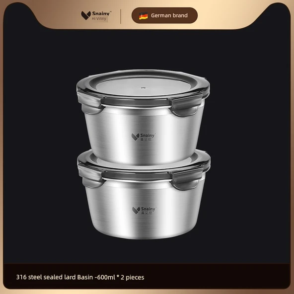 Kapaklı 316 Paslanmaz Çelik Yağdanlık - 600ml (2'li Paket)