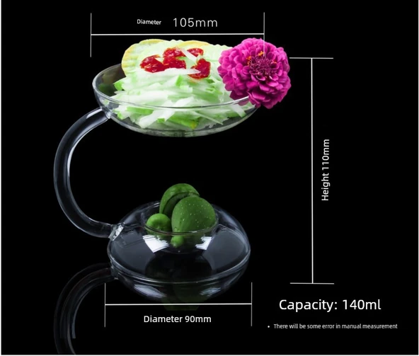 Yarı Daire Cam Kase - Tatlı/Dondurma Servis Kasesi - 140ml