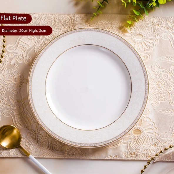 Seramik Yemek Takımı - 20 cm Düz Tabak