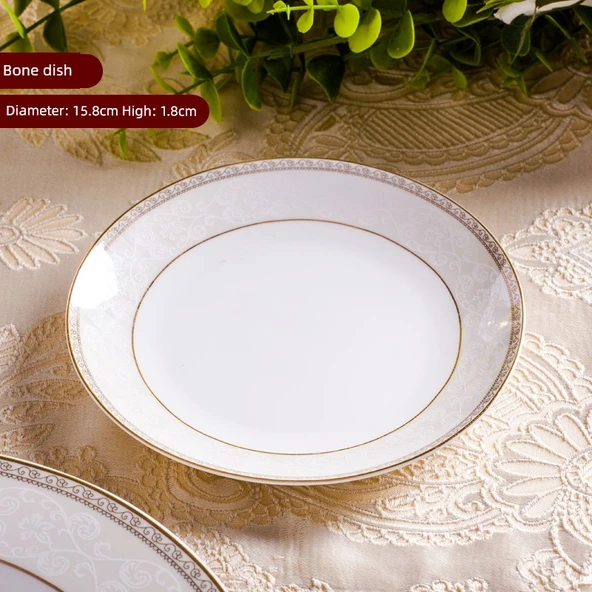 Seramik Yemek Takımı - 15 cm Kemik Porselen Tabak