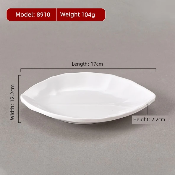 Porselen Desenli Çin Hızlı Yemek Kasesi 4.5 inç - 8910 Beyaz